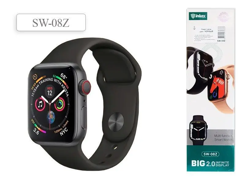 Reloj Smart Watch INKAX SW-08Z Color Negro-Plateado
