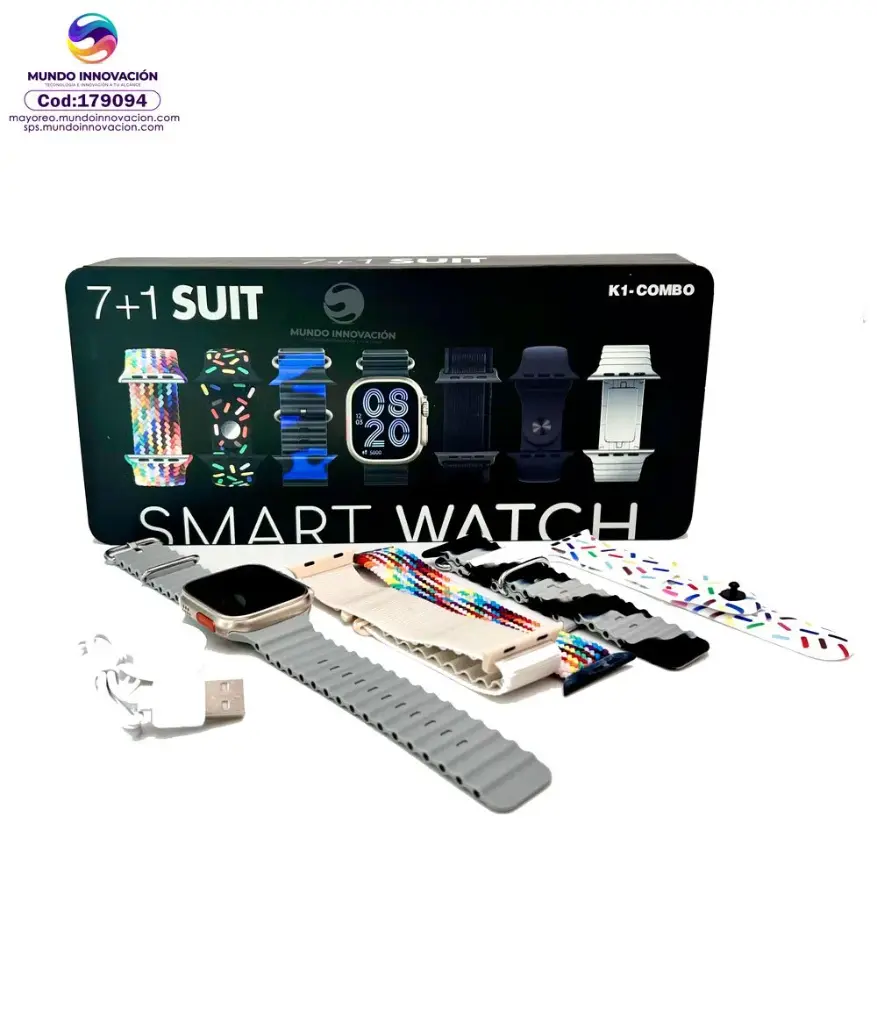 Reloj SET Smart Watch K1 con 7 Correas