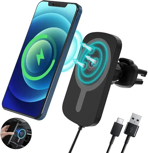 [Holder Auto de Carga Magnética 15W 4en1] Holder Auto de Carga Magnética 15W 4en1 