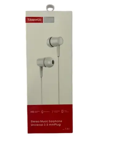 [Audifonos Cable Aux 3.55mm plug Tranyoo T-R4 Blanco] Audifonos Cable Aux 3.55mm plug Tranyoo T-R4 Blanco