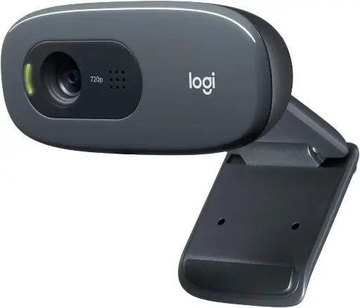 [CAMARA WEB 720P, USB 2.0 ] Webcam 720P, USB 2.0 Logitech C270 - Webcam para computadora de sobremesa o portátil (pantalla panorámica HD 720p, para videollamadas y grabaciones)